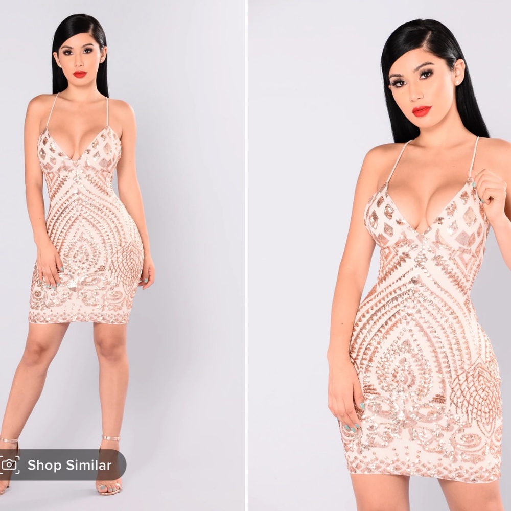 Rose Gold Sequin Dress